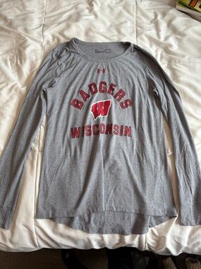 Under Armour Gray Tee with Red Logo